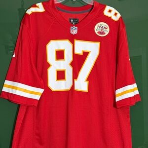 Nike Travis Kelce Kansas City Chiefs #87 Home Red Game Jersey Men’s XL